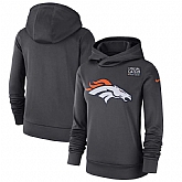 Women Denver Broncos Anthracite Nike Crucial Catch Performance Hoodie,baseball caps,new era cap wholesale,wholesale hats